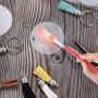 PIANKEKE 80 Pièces Acrylique Porte-clés Disque Glands Set, Cercle Pendentifs, Transparent Ronde Anneaux de Saut pour DIY