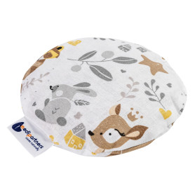 Medi Partners Coussin chauffant en noyaux de cerises pour bébé 180 g rond 15 cm 100% coton naturel chaleur + thérapie par le fro