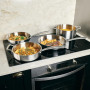 KAMBERG - Faitout Marmite Ø32 cm en Acier Inoxydable 18/10 Triply - Sans PFAS - Couvercle inclus - Tous feux dont induction et f
