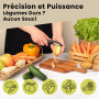 Axer Econome Legumes Noir & Gris - Eplucheur Légumes et Fruits avec Lame Dentelée - Économe Legumes Lavable au Lave-vaisselle - 