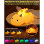 Veilleuse Animal en Silicone 3 Intensité Variable, 7 Changements de Lumière | Commande Tactile Lampe de Chevet