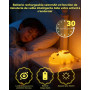 Veilleuse Animal en Silicone 3 Intensité Variable, 7 Changements de Lumière | Commande Tactile Lampe de Chevet