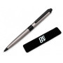 NEO+ Stylet capacitif 2 en 1 de qualité pour écran tactile et stylo à bille avec pochette et recharge pour stylo (métallique)
