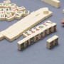 XPJBKC Jeu de Mahjong Portable - Mini Set Chinois Avec 144 Tuiles et 2 Dés - Adapté aux Jeux de Famille, Réunions, Fêtes d'Amis