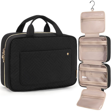 BAGSMART Trousse de Toilette Voyage à Suspendre Femmes Trousse Maquillage M | Imperméable Grande Voyage Accessoires Organisateur