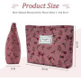 Aucuu Trousse de Toilette Voyage, Trousses de Maquillage en Toile, Trousse Maquillage Femme, Cosmétiques à Glissière Portable, S