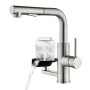 Robinet de Cuisine Rabattable avec Douchette & Lave Verre | LakeBayMZC Robinet Cuisine Robinetterie Extractible évier, 304 Inox