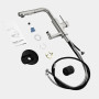 Robinet de Cuisine Rabattable avec Douchette & Lave Verre | LakeBayMZC Robinet Cuisine Robinetterie Extractible évier, 304 Inox