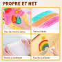 YPLUS Crayons Cire Bonhomme de Neige 8 Couleurs, Crayon Bébé Empilable | Crayon Bébé 12 Mois Lavable et Non Toxique, Forme Jumbo