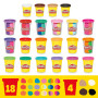 Play-Doh - Mon Coffret Coloré, Pack de 22 Pots de Pâte à Modeler (113 g et 57 g), 30 Couleurs Éclatantes, Loisirs Créatifs pour 