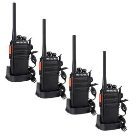 Retevis RT24 Plus Talkie Walkie Professionnel, Talkie-Walkie Longue Portée PMR446 sans Licence 16 Canaux CTCSS/DCS, Toki Walki a