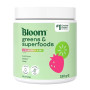 Bloom Super Greens Poudre de kiwi fraise (30 portions) avec probiotiques, enzymes digestives, spiruline et chlorelle, sans sucre