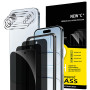 NEW'C Verre Trempé pour iPhone Air Anti-Espion, Protection Écran + Caméra | Outil inclus, Lot de 6, 3x vitres trempées + 3x prot