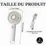 Ventilateur Portatif USB Rechargeable – Mini Ventilateur de Bureau Pliable avec Écran LED – 5 Vitesses Ajustables, Silencieux, P