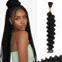 MY-LADY Tissage Bouclé Naturel Cheveux Humain Deep Wave, No Weft Curly Meches Bulk Human Hair Extensions Pour Tresses Africaine