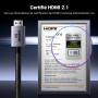 UGREEN 8K Câble HDMI 2.1 Certifié 10K 8K 60Hz Haute Vitesse 48Gbps (2M) | Cordon HDMI 4K 240Hz Aluminium DynamicHDR Dolby Atmos 