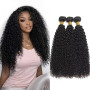 Tissage Bresilien Naturel Cheveux Humain Kinky Curly Bundles 12 14 16 Pouce | Tissage Bouclé Naturel Meches 100% Unprocessed Vir