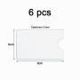 6 Pièces Etui Protection Carte Bancaire,Porte Carte Transparent Imperméable | Insertion Horizontale,Antipoussière Etui Carte pou