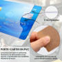6 Pièces Etui Protection Carte Bancaire,Porte Carte Transparent Imperméable | Insertion Horizontale,Antipoussière Etui Carte pou