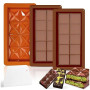 Audasi 3Pcs Moule Tablette Chocolat Moules Pour Barres Chocolatées Profondes Silicone Moules À Chocolat Anti-Adhésifs Réutilisab