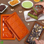 Audasi 3Pcs Moule Tablette Chocolat Moules Pour Barres Chocolatées Profondes Silicone Moules À Chocolat Anti-Adhésifs Réutilisab
