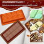 Audasi 3Pcs Moule Tablette Chocolat Moules Pour Barres Chocolatées Profondes Silicone Moules À Chocolat Anti-Adhésifs Réutilisab