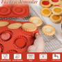 Webake Lot de 2 Moule Mini Tartelette Silicone 6cm Moules Tartelettes | Moule a Tartelette 24 Cavités Moule Silicone Tartelette