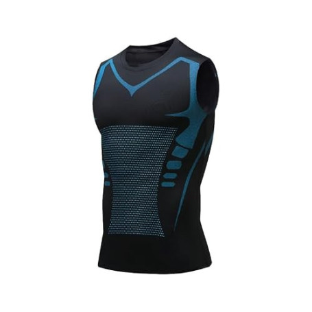 Chemise de compression à manches courtes pour homme, gilet galbant, confortable et respirant