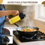 2 en 1 Spray Huile Cuisine,Vaporisateur Huile 470ml, Anti-Goutte | Pulverisateur Huile Cuisine pour Cuisiner,Salade,Griller,Pâti