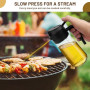 2 en 1 Spray Huile Cuisine,Vaporisateur Huile 470ml, Anti-Goutte | Pulverisateur Huile Cuisine pour Cuisiner,Salade,Griller,Pâti