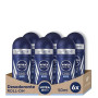 NIVEA MEN Cool Kick Roll-on Lot de 6 (6 x 50 ml) Déodorant pour homme avec un coup de fraîcheur, déodorant anti-transpirant pour