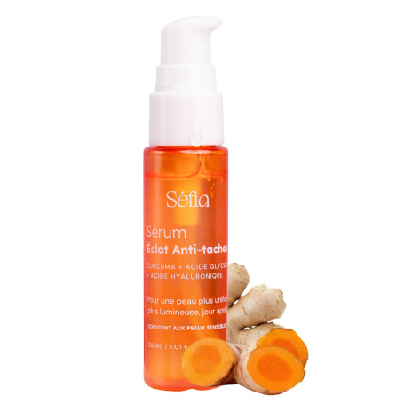 Séfia - Sérum Anti-Imperfections Curcuma et Vitamine C - Unifie le Teint | Atténue l'Apparence des Taches - Grain de Peau Affiné