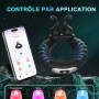 Sex Toys Anneau Penien - Anneau Homme Sextoyse Couple Plaisir, Anneau Vibrant Pénis Clitoridienne avec 10 Modes de Vibration, An