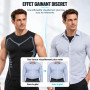FANGCCC Lot de 2 Débardeurs de Compression Homme, Gilets Gainants Ioniques | Débardeur gainant homme, maintien ciblé du torse, e