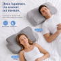 CloudNook Oreiller Ergonomique Cervical, Coussin Orthopédique à Mémoire de Forme pour Soutien de la Nuque, Soulagement des Doule