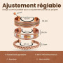Touchstone Bracelet magnétique Copper de style tibétain. Forgé à la main avec du cuivre pur solide et de haut calibre. Ensemble 