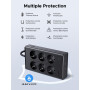 UGREEN 10 EN 1 Multiprise 6 Prises AC 4 USB 20W avec Interrupteur 3680W 16A | 1 USB C 3 USB A, USB-C PD 20W, 1.4M Rallonge Bloc 