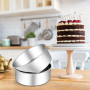 Joyfair Lot de 2 moules à gâteau ronds en acier inoxydable - 20 cm de haut - 7 cm de haut - Pour anniversaire, mariage, Noël - S