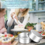 Joyfair Lot de 2 moules à gâteau ronds en acier inoxydable - 20 cm de haut - 7 cm de haut - Pour anniversaire, mariage, Noël - S