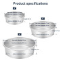 CHLEUI Ensemble de 3 moules à gâteau ronds Ø 10/15/20 cm, moules à pâtisserie professionnelles en aluminium anodisé pour la cuis