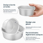 CHLEUI Ensemble de 3 moules à gâteau ronds Ø 10/15/20 cm, moules à pâtisserie professionnelles en aluminium anodisé pour la cuis