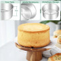 Joyfair Lot de 2 moules à gâteau ronds en acier inoxydable - 7 cm de haut - Pour anniversaire, mariage, Noël - Sain et non toxiq