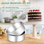 Joyfair Lot de 2 moules à gâteau ronds en acier inoxydable - 7 cm de haut - Pour anniversaire, mariage, Noël - Sain et non toxiq