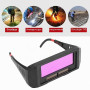 Lunettes de Soudage, Soudage à Assombrissement Automatique Solaire TIG MIG Lunettes Yeux de Soudeur pour Soudage au Gaz, Soudage