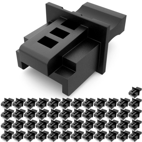 hb-digital Lot de 50 capuchons RJ45 anti-poussière pour réseau LAN - Prise réseau - Bouchons de protection contre la poussière e