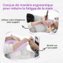 LIONVISON Repose Main Ongles Type U PU Cuir Violet Antidérapant | Coussin Repose Main En PU Cuir Avec Rembourrage Confortable - 