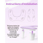 LIONVISON Repose Main Ongles Type U PU Cuir Violet Antidérapant | Coussin Repose Main En PU Cuir Avec Rembourrage Confortable - 