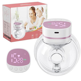 Kidken Tire-lait mains libres, tire-lait portable de la bouche de bébé avec 5 modes et 15 niveaux, tire-lait électrique portable