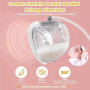 Saglve Tire-lait électrique mains libres 4 modes 12 niveaux 300mmHg Gris | Tire-Lait Double 80 g, Rechargeable, Confortable, Sil