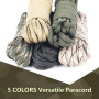 Paracorde 550 4mm, Cordelette 30 Mètres, Corde Extérieure avec 7 Brins Tout Usage, Corde Parasol Déporté, 5 Couleurs/6 Mètres, M